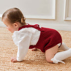 Baby Knit Suspender Romper