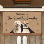 Welcome to Our Family Custom Dog Doormat