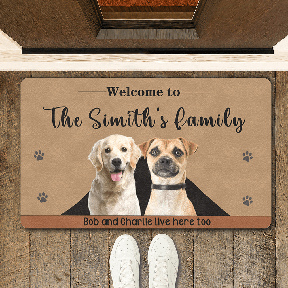Welcome to Our Family Custom Dog Doormat