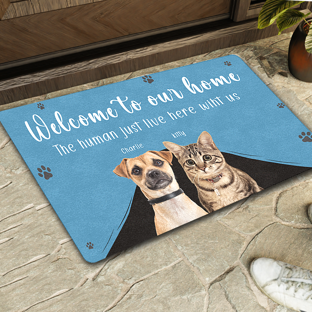 Welcome to Our Home Personalized Dog Doormat