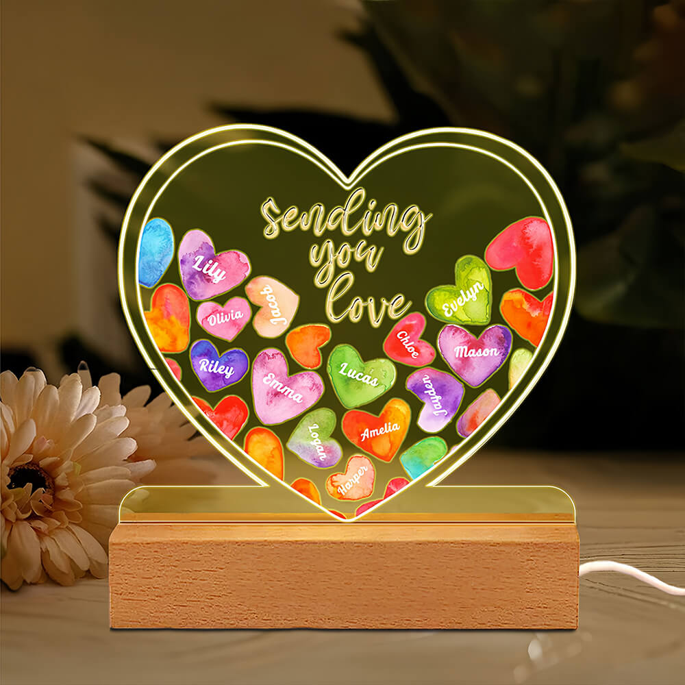Personalised Heart Shaped Lamp