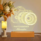 Personalized Photographer Night Light