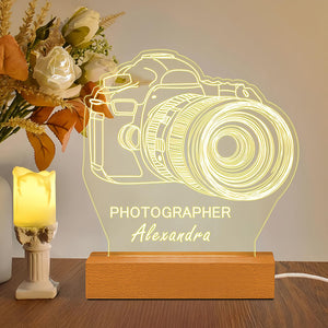 Personalized Photographer Night Light