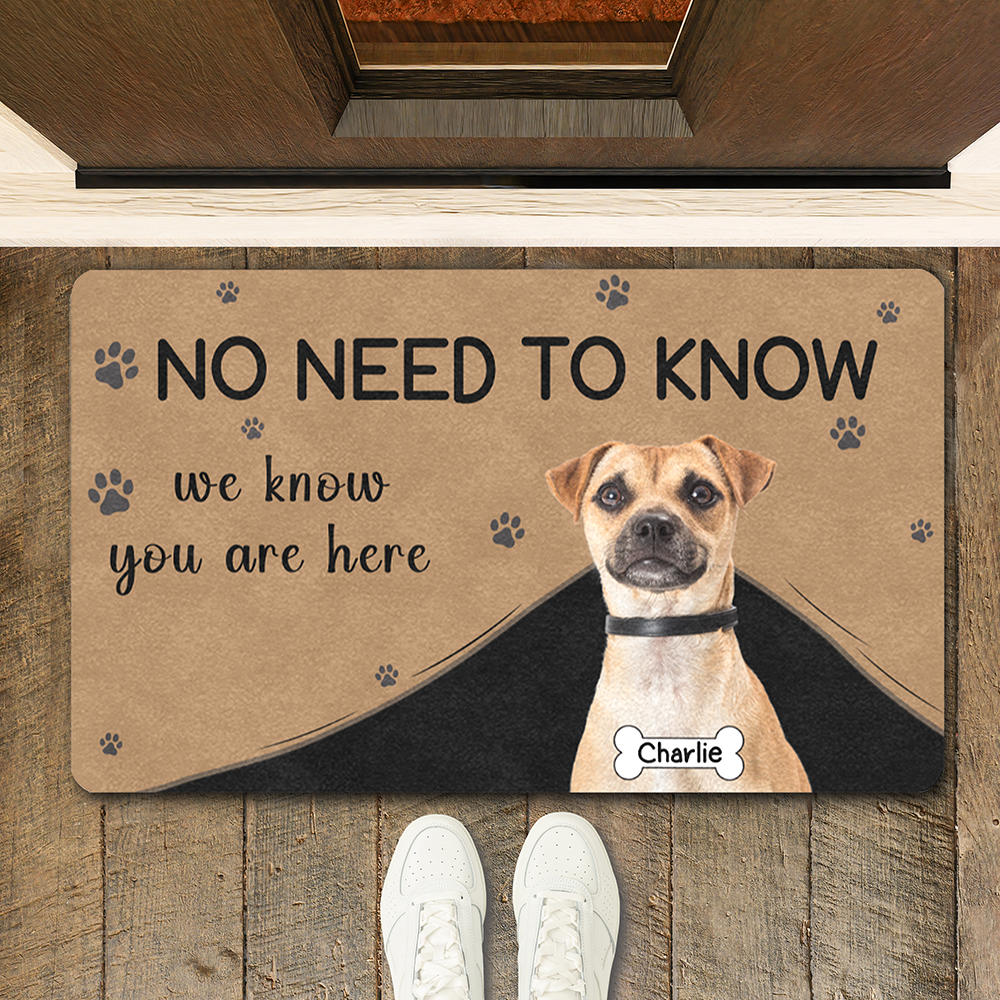 Custom Dog Doormat with Your Favorite Photo Funny Doormat