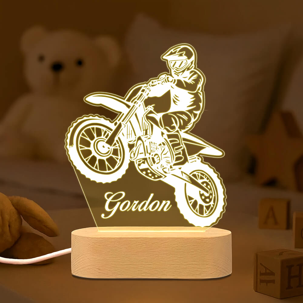 Personalised Motorcycle Night Light 