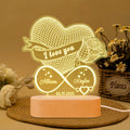 Custom Night Light with Heart
