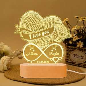 Custom Night Light with Heart