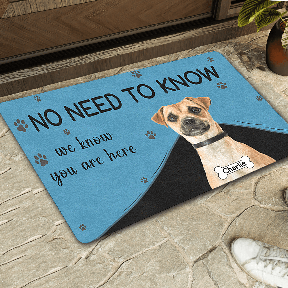Custom Dog Doormat with Your Favorite Photo Funny Doormat