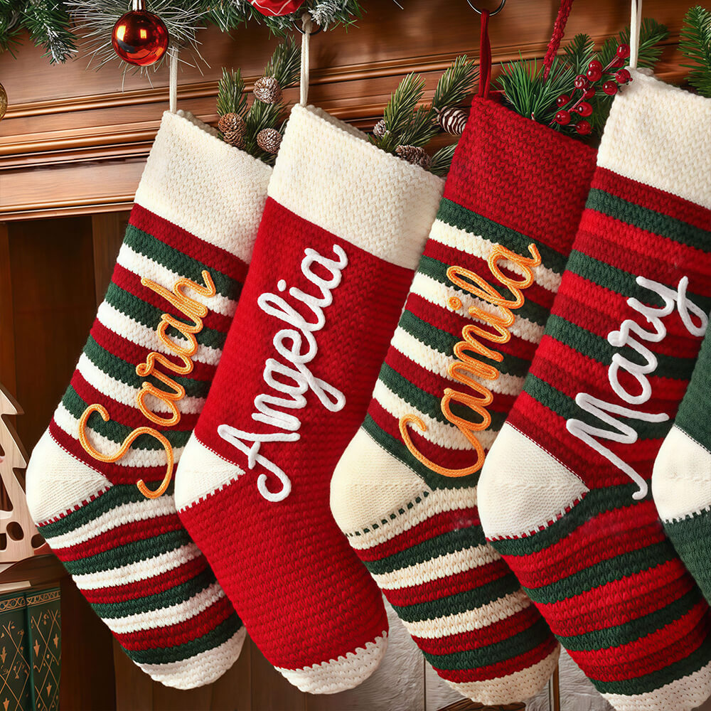 Personalized Knitted Christmas Stocking