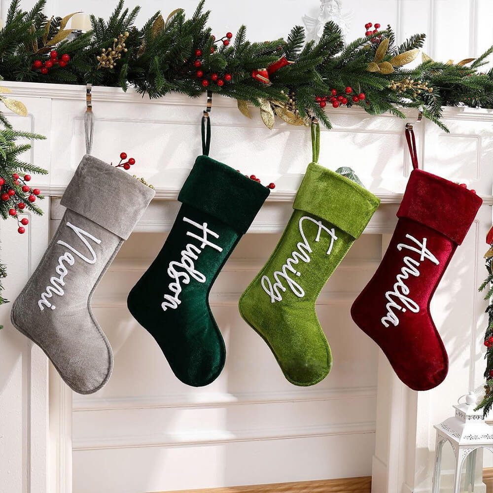 Personalized Velvet Santa Stocking