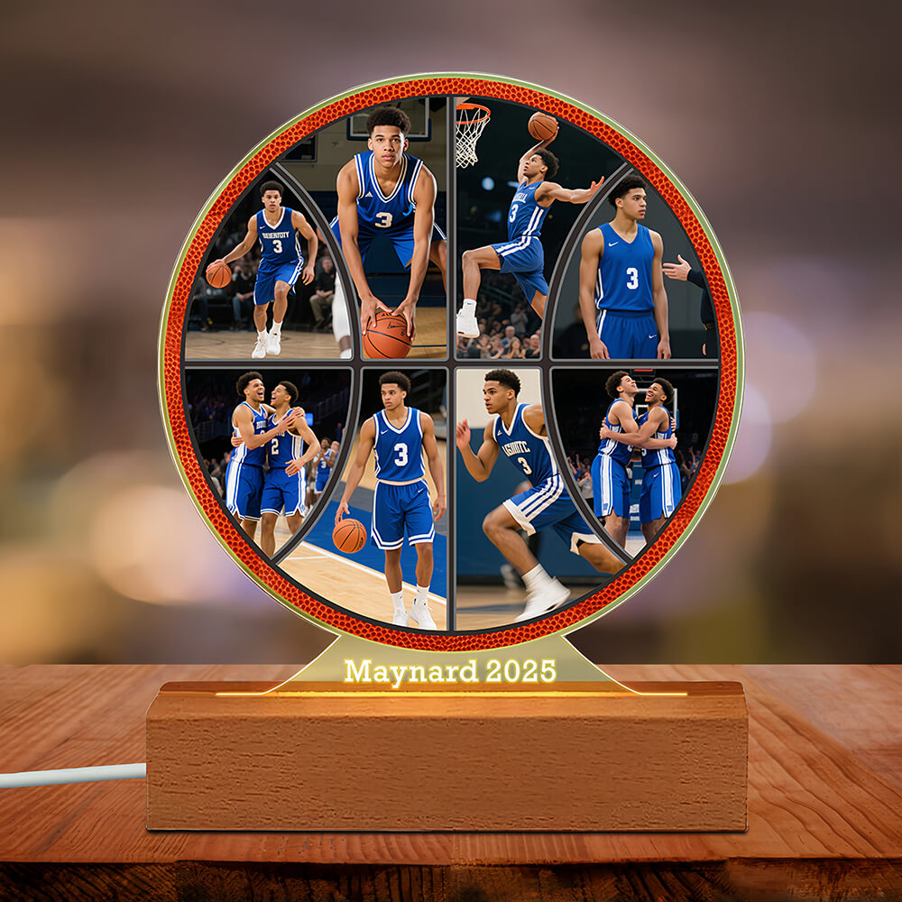Custom Basketball Photo Night Light