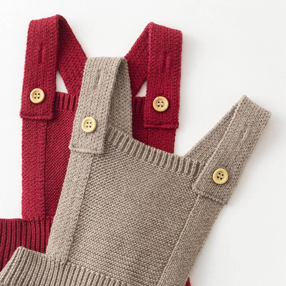 Baby Knit Suspender Romper