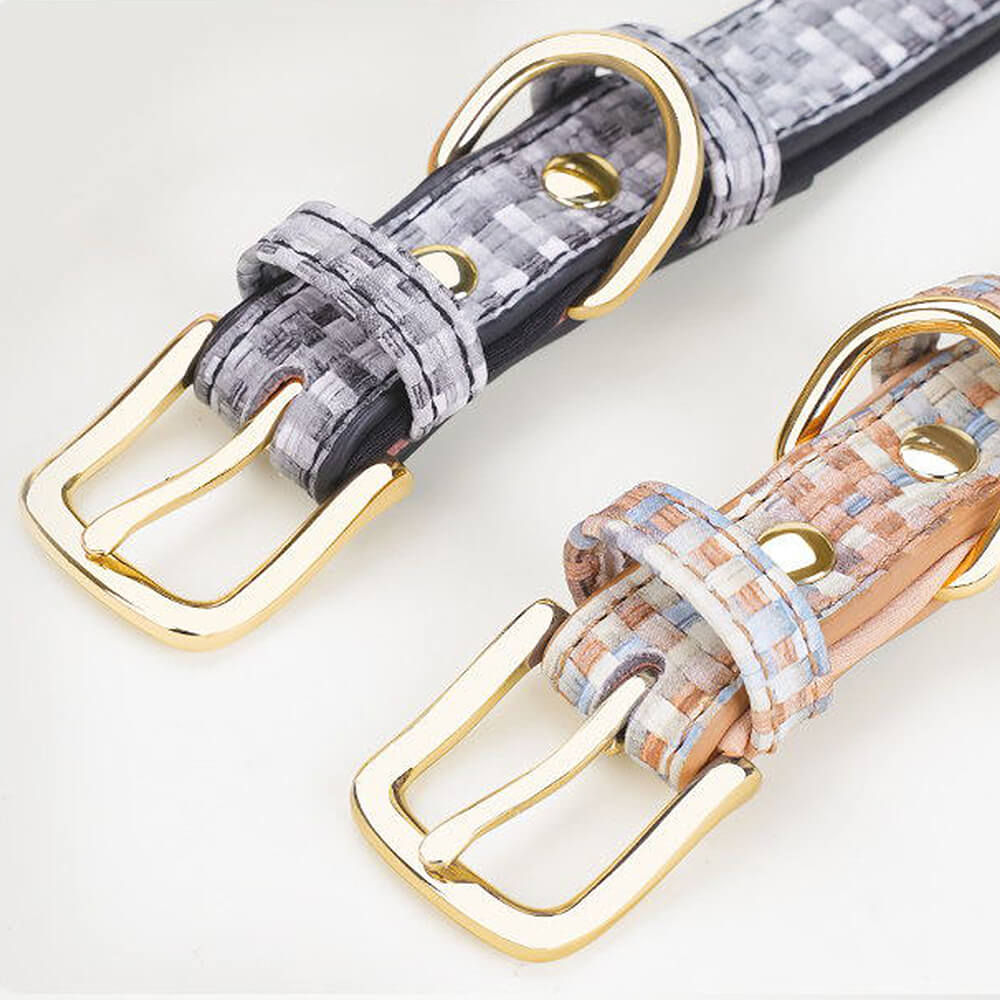Elegant Woven Name Dog Collar