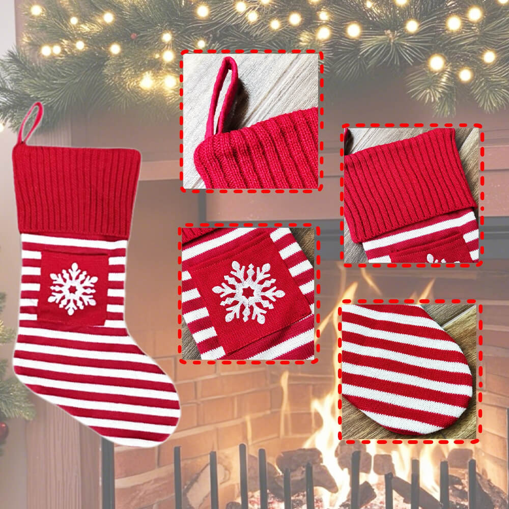 Personalized Christmas Stocking with Embroidered Name and Pet Paw Print