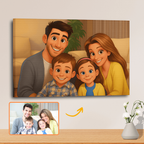 Fairy Tale-Inspired Family Canvas – Turn Your Photo into Fair Tale Style - Perfect Gift for Siblings, Loved Ones