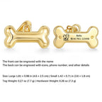 Bone-Shaped Engraved Pet ID Tag