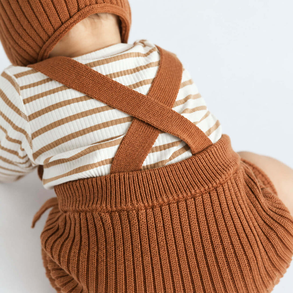 Baby Knit Suspender Romper