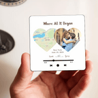 Two Hearts Connected Music Fridge Magnet Valentin's Day Gift