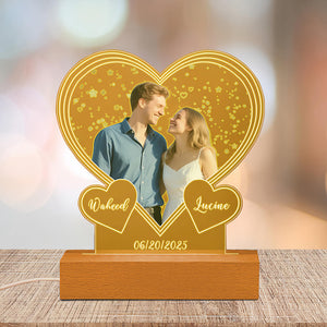 Personalised Heart-Shaped Night Light