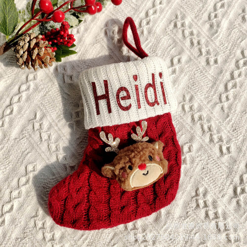 Personalized Knitted Christmas Stocking