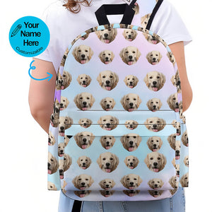 persoalized backpack with pet