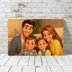 Fairy Tale-Inspired Family Canvas – Turn Your Photo into Fair Tale Style - Perfect Gift for Siblings, Loved Ones