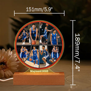 Custom Basketball Photo Night Light