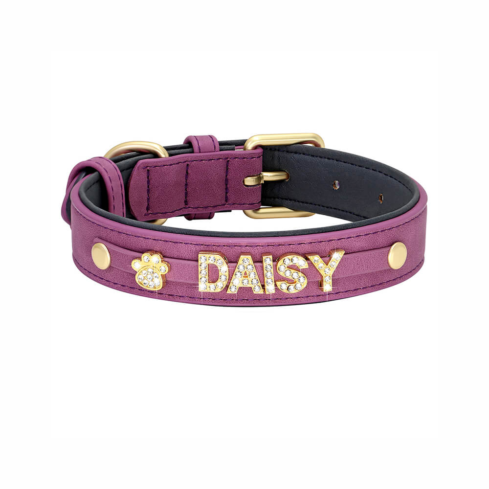 Rhinestone Name Dog Collar