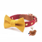 Contrast Bow Tie Collar with Nameplate