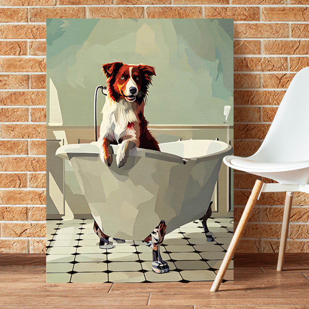 Custom Dog Portrait Canvas - Personalized Pet Wall Art from Photo - Memorial or Funny Gift for Dog Lovers
