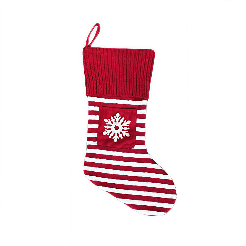 Personalized Christmas Stocking with Embroidered Name and Pet Paw Print