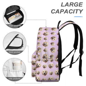 persoalized backpack with pet