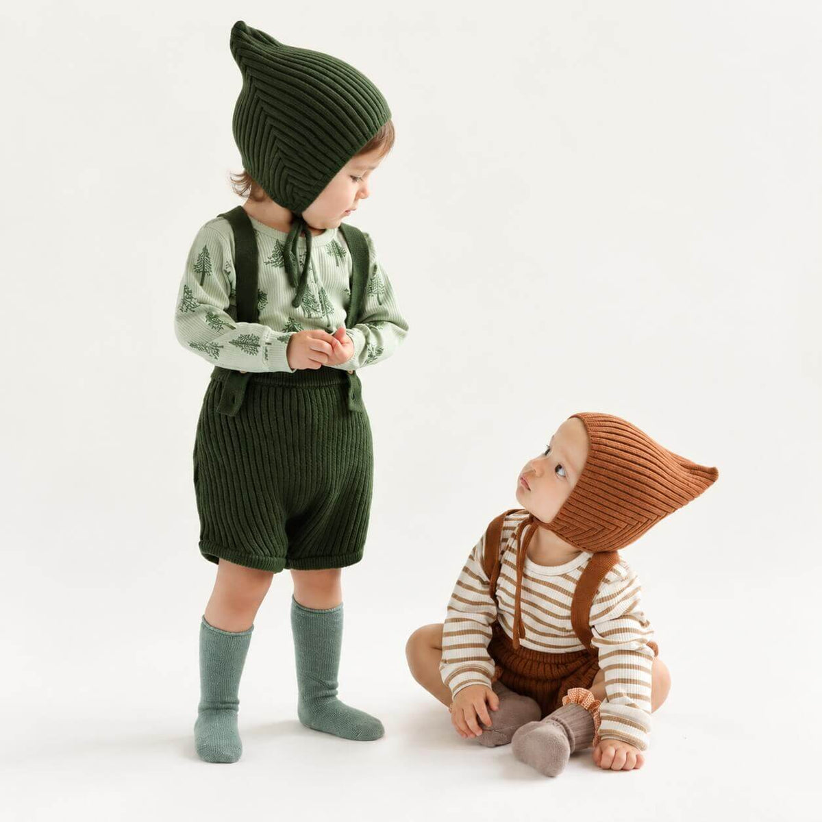 Baby Knit Suspender Romper