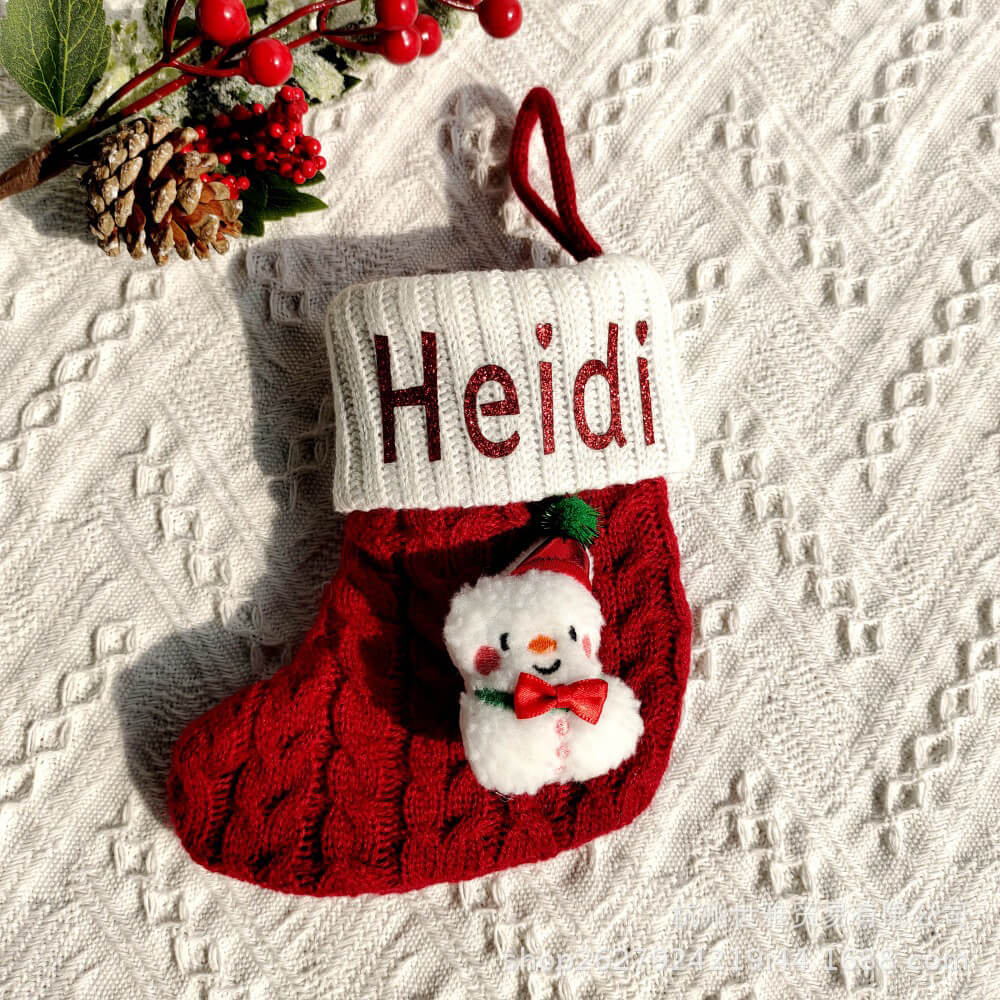 Personalized Knitted Christmas Stocking