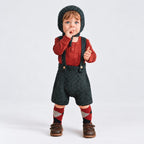 Baby Knit Suspender Romper