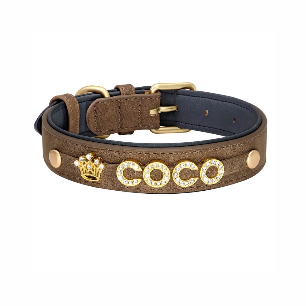 Rhinestone Name Dog Collar