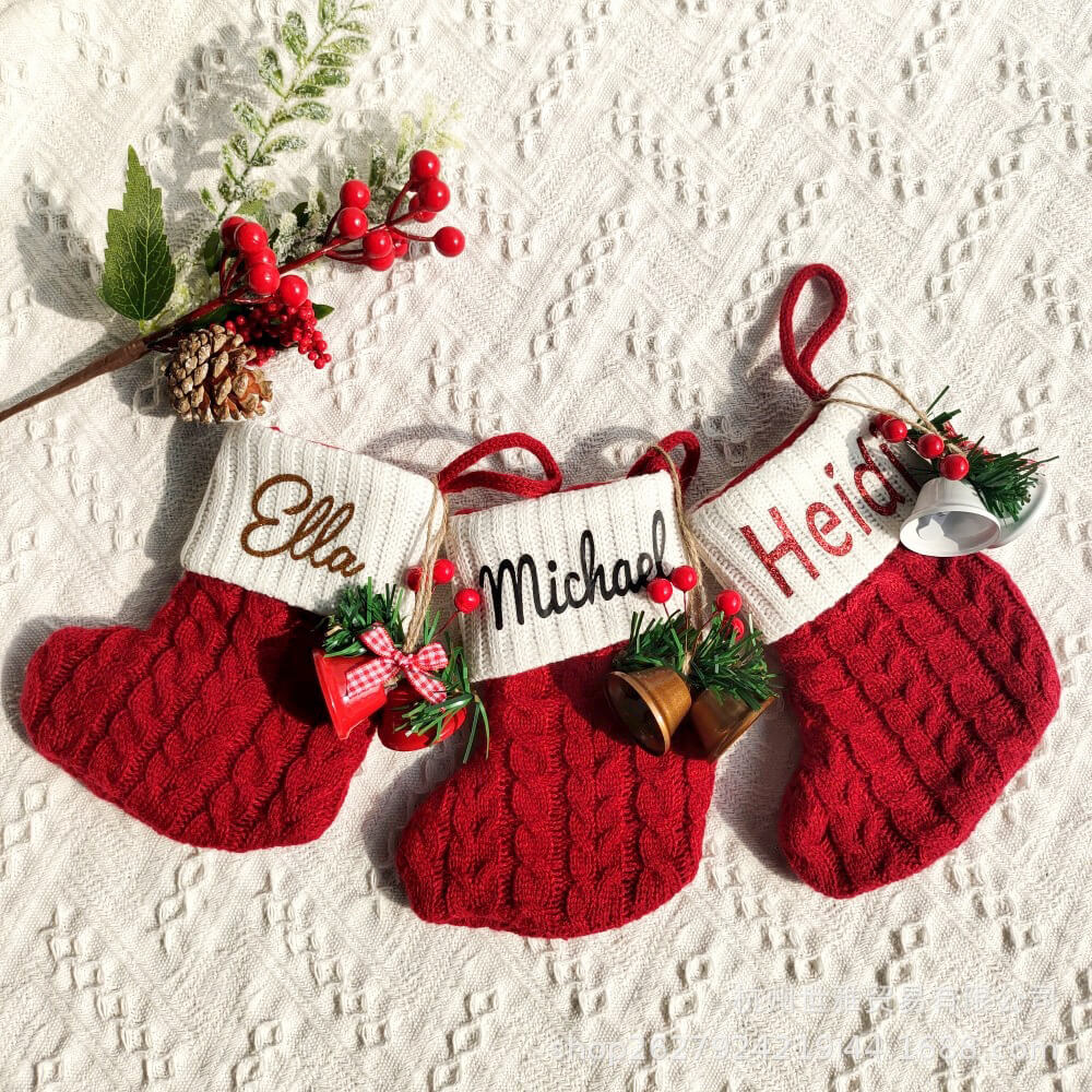 Personalized Knitted Christmas Stocking