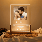 Acrylic Spotify Night Light with Custom Photo - Gift for Couple, Valentine's Day