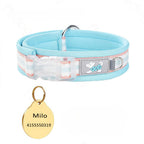 Clear Buckle Name Dog Collar