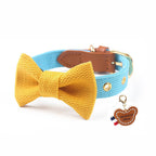 Contrast Bow Tie Collar with Nameplate