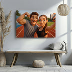Pixar-Inspired Family Canvas - Turn Your Photo into Pixar-Style Art - Perfect Gift for Siblings, Loved Ones