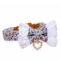 Lace Floral Bow Tie Collar with Nameplate