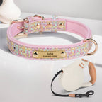 Elegant Woven Name Dog Collar