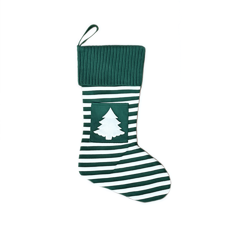 Personalized Christmas Stocking with Embroidered Name and Pet Paw Print