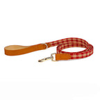 Elegant Plaid Bow Tie Collar with Nameplate