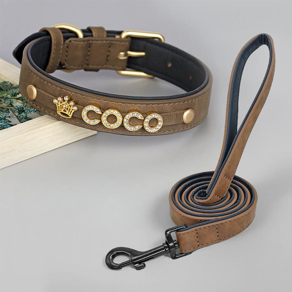 Rhinestone Name Dog Collar