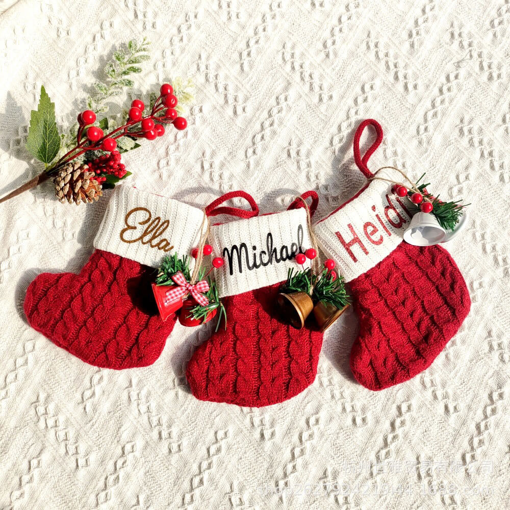 Personalized Knitted Christmas Stocking