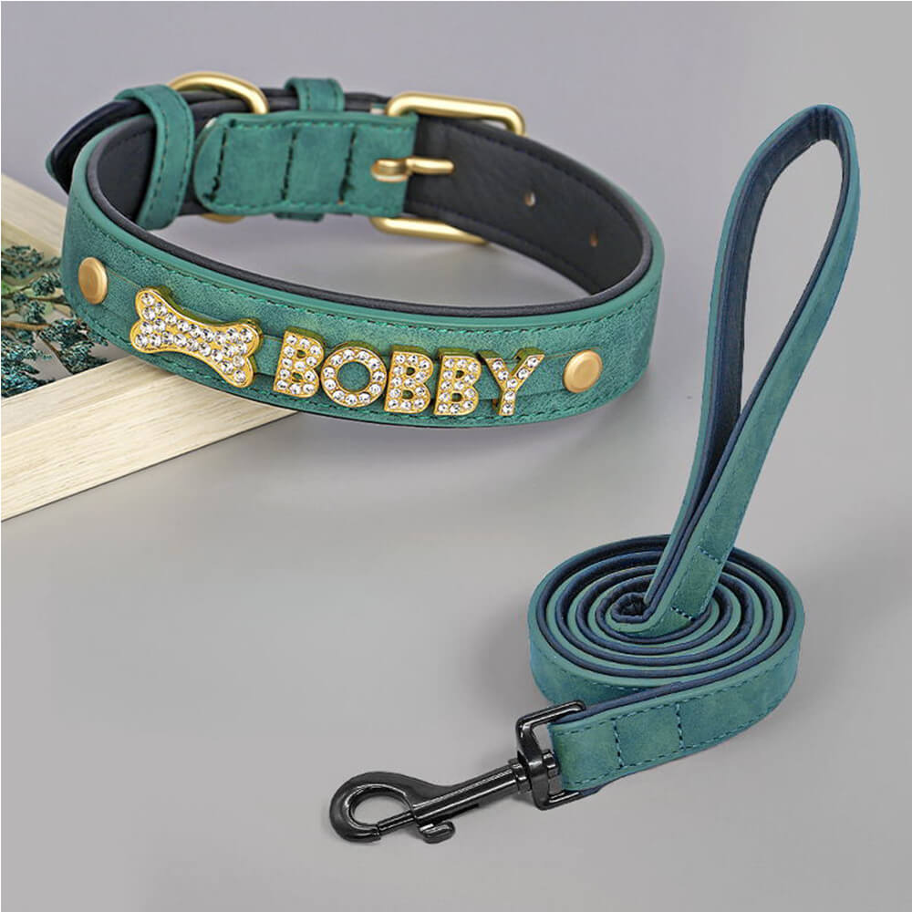 Rhinestone Name Dog Collar