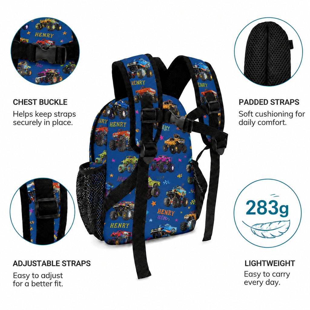 Monster Truck Kids Backpack