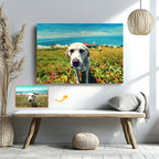 Custom Dog Portrait Canvas - Personalized Pet Wall Art from Photo - Memorial or Funny Gift for Dog Lovers